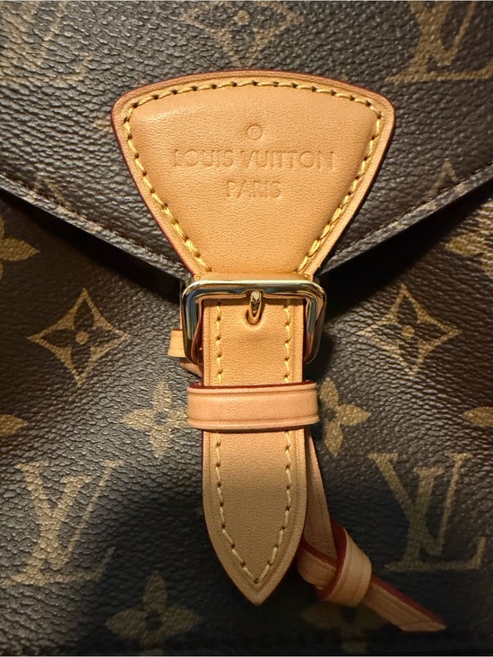 Louis Vuitton Monogram Canvas Backpack with Tan Leather Trim and Pink Charm main image 7